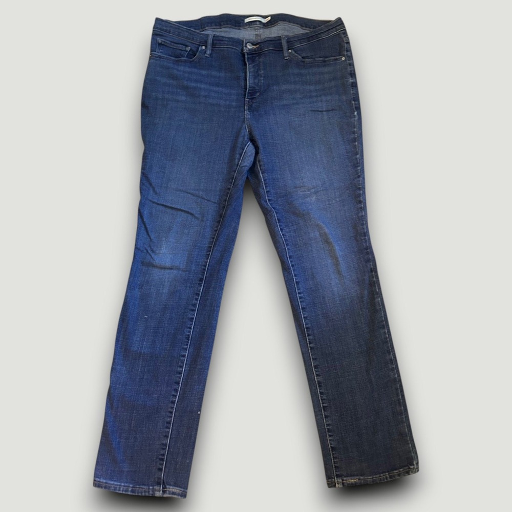 Levis 311 Shaping Skinny Jeans Womens 18W Dark Blue Stretch Mid Rise